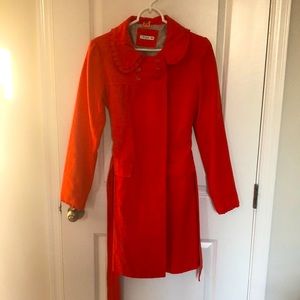 #Vintage orange tie-wasted trench